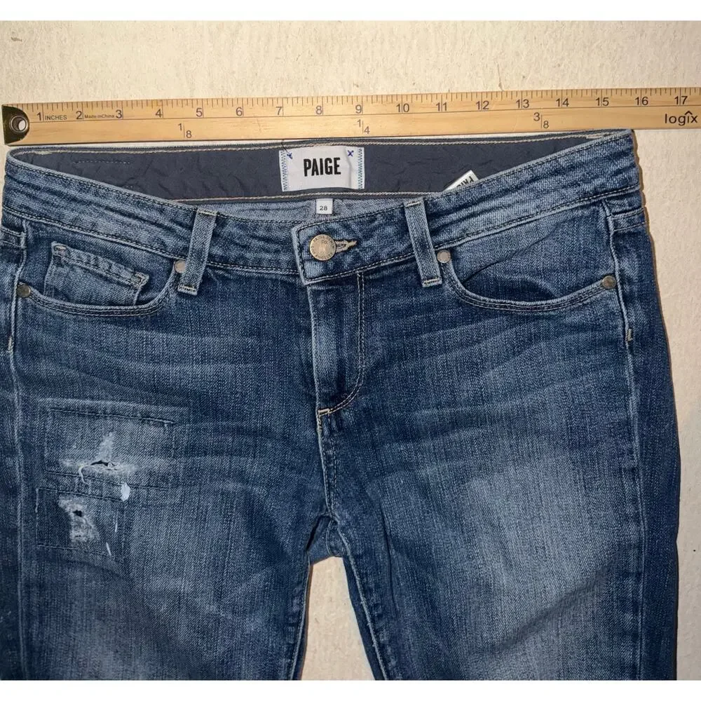 Paige women’s distressed skyline ankle peg blue jeans
Size 28 - Picture 9 of 16